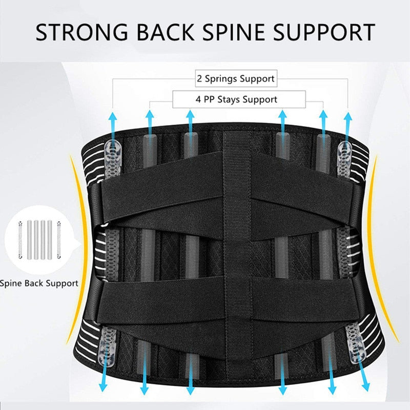 Corset orthopédique à double ceinture de soutien lombaire pour hommes et femmes