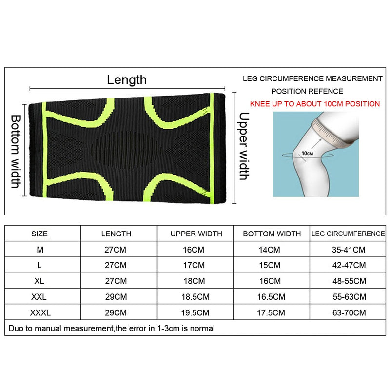 Genouillère de maintien en nylon avec compression pour sports divers