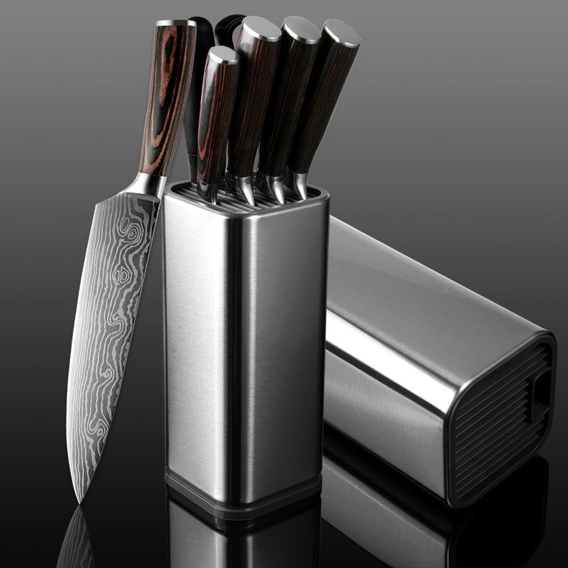 XITUO cuisine 4-8 pièces en acier inoxydable porte-couteau Santoku couteau utilitaire Cutter couperet pain éplucher couteaux ciseaux