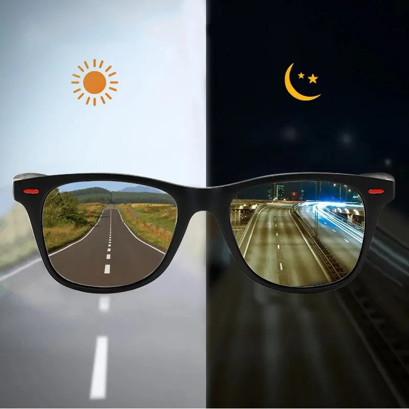 Lunettes de vision solaire et nocturne, cadre PC pour conducteur