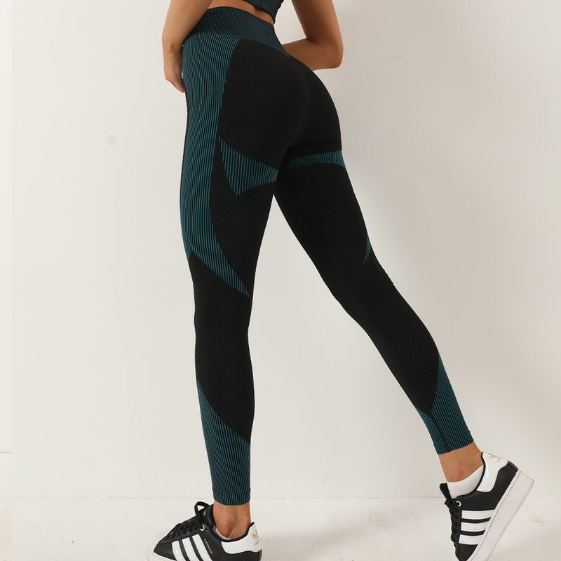 Leggings de yoga taille haute sans couture pour femme, pantalon de sport, hanche de pêche, fitness, course à pied