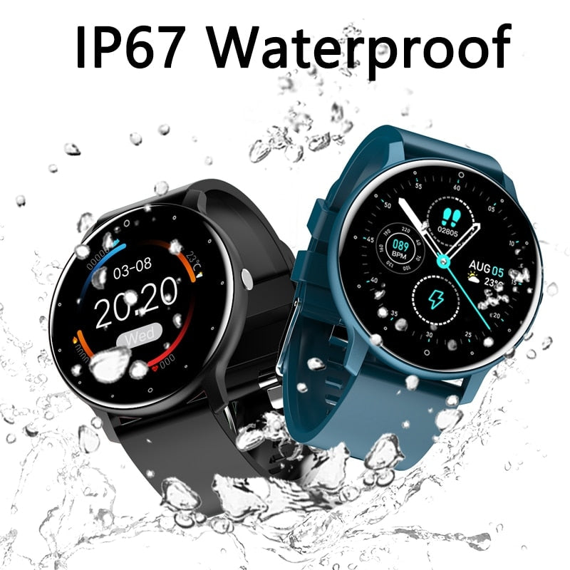 LIGE smartwatch écran tactile sport fitness IP67 étanche Bluetooth pour Android IOS