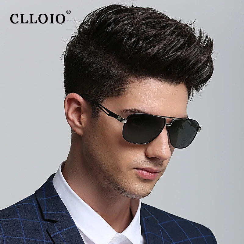 CLLOIO Nouvelles lunettes de soleil caméléon à couleur changeante pour hommes