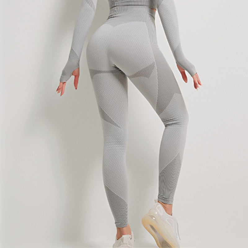 Leggings de yoga taille haute sans couture pour femme, pantalon de sport, hanche de pêche, fitness, course à pied