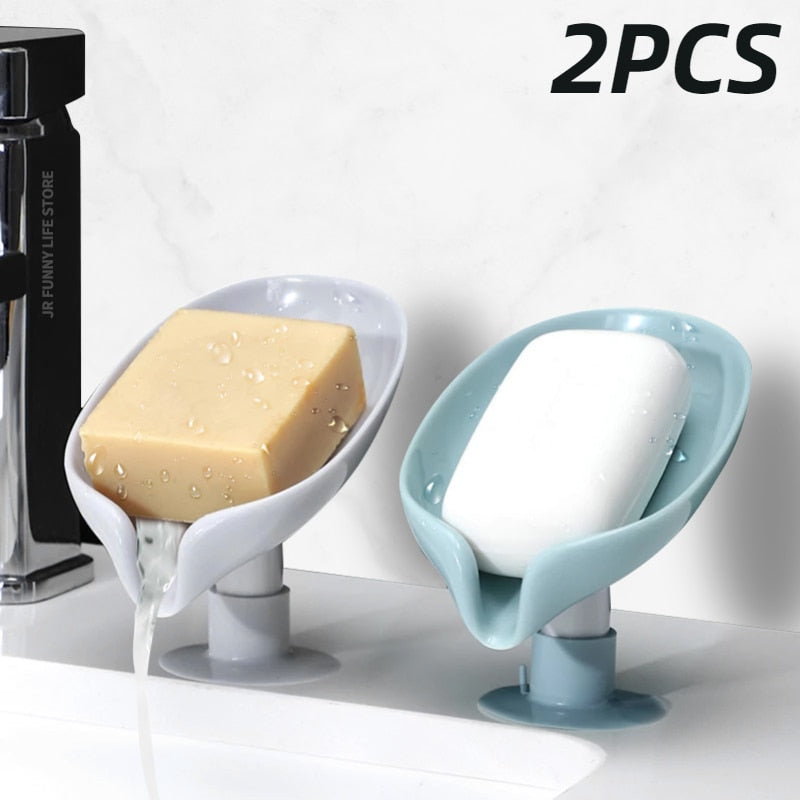 2PCS Porte-savon à ventouse pour feuille de douche portable de salle de bain