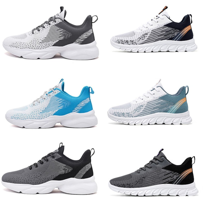 Chaussures de course en tissage pour hommes et femmes, baskets de sport confortables et de plein air, d'athlétisme